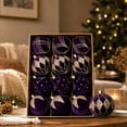 thumbnail image 3 of Flocked Christmas Ball Ornaments Set of 12, Textured Xmas Tree Baubles, Hanging Holiday Decorations for Tree Wreath Home Party Decor - Purple, 3 of 7