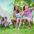 thumbnail image 6 of 600D Oxford Camping Chair Portable Foldable Chair Supports 220 lbs for Picnic, Fishing, Backpacking Teal and Orange Abstract Shapes, 6 of 8