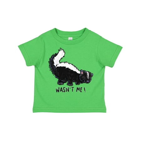 

Inktastic Animals Cute Skunk Wasn t Me! Gift Toddler Boy or Toddler Girl T-Shirt