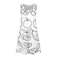 thumbnail image 3 of Lumtrix Girls Cute Paintable Doodle Colour Dress Summer Sleeveless A-Line Casual Beach Sundress with Pockets for 3-14 Years Gray 120, 3 of 8