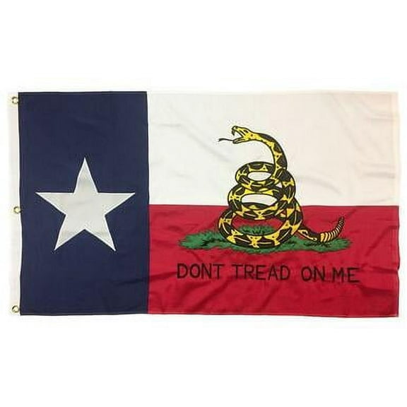 Texas Gadsden 3'X5' Embroidered Flag ROUGH TEX® 600D Nylon