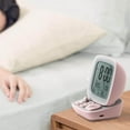 thumbnail image 4 of Langgg Desktop wake up Clock with Date up bathroom plug wall sleepers bedside Bedside Temperature Computer Type Clock Pink Charging Type, 4 of 9
