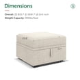 thumbnail image 2 of HONBAY Ottoman with Storage for Modular Sectional Sleeper Sofa, Linen Beige, 2 of 6