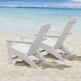 thumbnail image 4 of Garpans Adirondack Chairs Set of 2 All Weather Outdoor Adirondack Chair HDPE Outdoor Chair for Patio Front Porch Pool Garden Deck Fire Pit Outside, White, 4 of 8