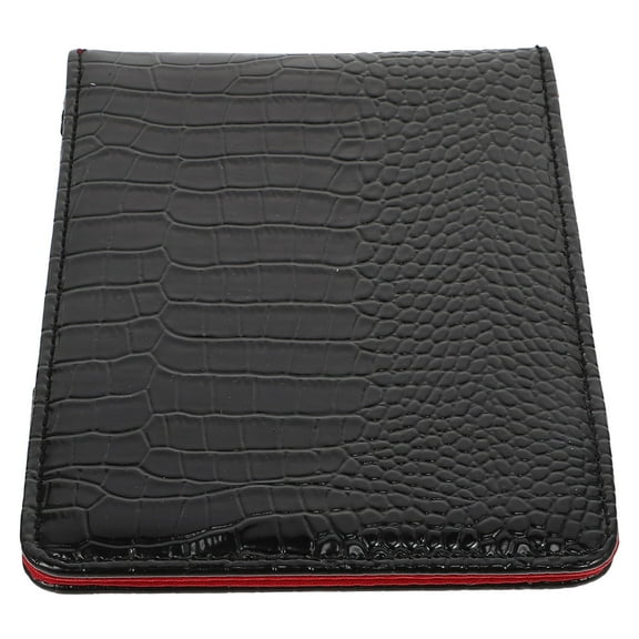 Stylish Imitation Leather Notebook Cover with Pattern for Home Use Black 1Pc