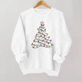 thumbnail image 6 of Wilark Girls Christmas Sweatshirts Pullover Long Sleeve Fleece Warm Crew Neck Kids Festival Tops White 5, 6 of 9