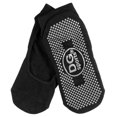 Womens Yoga Socks Mary Jane with Grips S/M Non Slip Ankle Socks (Black