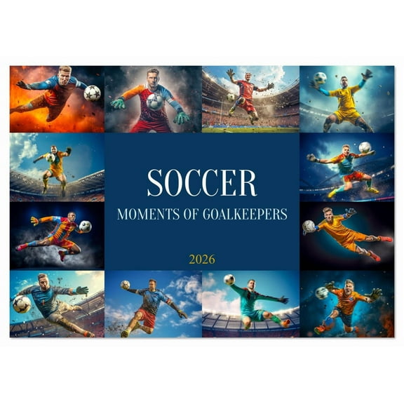 Soccer - Moments of the Game (Monthly Wall Calendar 2026 11.7 x 16.5 (open)), CALVENDO 14 Month Calendar