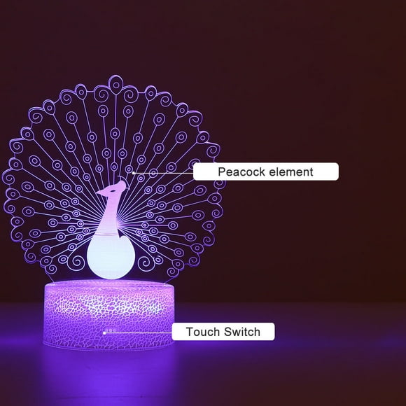 Mobutofu 3D Touch Lamp Modern Home Decor RGB Night Light for Table Lamp 1Set