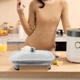 thumbnail image 1 of Raindrops Stainless Steel Rectangular Chafing Dish with Plastic Lid Food Warmer for Hotels and Catering, 1 of 8