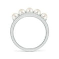 thumbnail image 4 of ANGARA Seed Freshwater Cultured Pearl and Diamond Ring in 14K White Gold for Women | June Birthstone, Birthday, Anniversary, Jewelry Gift for Women | Pearl Ring, 4 of 8