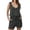 Dark Gray, variant on Womens Jumpsuit Casual Sleeveless Waistband Loose Wide Leg Shorts Romper,Dark Gray,S
