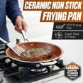 thumbnail image 3 of Gotham Steel Non Stick Frying Pan, 12.5” Ceramic Frying Pan Nonstick, Long Lasting Nonstick Cooking Pan with Helper Handle / Stay Cool Handle, Ultra-Durable, Dishwasher / Oven Safe, 100% Non Toxic, 3 of 8
