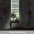 thumbnail image 3 of Lfeey Pink Floral Home Decor Blackout Curtains for Bedroom Living Room, Room Darkening Blackout Curtains, 72 Inch Length, 2 Pieces, 3 of 6