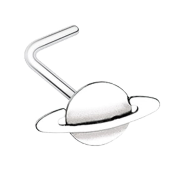Nose Ring Golden Saturn Planet Nose Stud Ring Ring L bend Stud 20g
