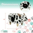 thumbnail image 3 of Critter Sitters 16-In. Seat Height Black-White Cow Animal Shape Pet House Ottoman - Furniture for Nursery, Bedroom, Playroom, and Living Room Decor, 3 of 16