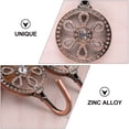 thumbnail image 4 of Shisuyan Zinc Alloy Curtain Hooks Silver Rhinestone 4Pcs 4.1x2.4x1.2in, 4 of 8