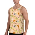 thumbnail image 2 of Fotbe Scandinavian Style Hygge Pattern Men's Quick Dry Workout Tank Top Gym Muscle Tee Fitness Bodybuilding Sleeveless T Shirt Breathable Workout Shirt-Medium, 2 of 9