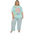 thumbnail image 3 of Women's Plus Size The Little Mermaid Ariel Pajama Set T-Shirt & Pants Disney, 3 of 6