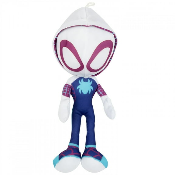 Spider- Gwen 860808 9 in. Spider - Man & His Amazing Friends Plush Doll, White