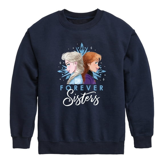 Frozen 2 - Forever Sisters - Toddler And Youth Crewneck Fleece Sweatshirt