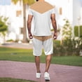 thumbnail image 4 of Akiihool Men's Matching Set Summer Beach 2 Piece Outfits Shirts and Shorts (Khaki,3XL), 4 of 5