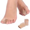Pack of 4 Hammer Toe Straightener Protector Sleeve Tube with Big Toe Gel Spacers