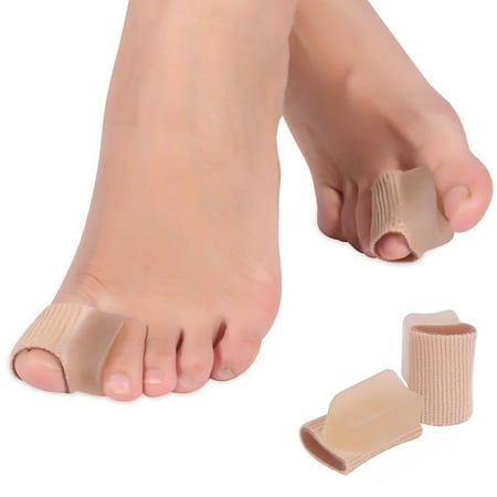 Pack of 4 Hammer Toe Straightener Protector Sleeve Tube with Big Toe Gel Spacers