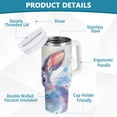 thumbnail image 4 of 30 oz Stainless Steel Tumbler Vacuum Insulated Leak Proof Stainless Steel Coffee Cup Water Bottles Beautiful Watercolor Rabbit, 4 of 9