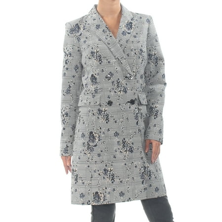 CALVIN KLEIN $159 Womens New 1158 Black Floral Peacoat Jacket 2 Petites B+B