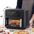 thumbnail image 3 of Elite Gourmet EAF1055D - Horno freidora de aire de doble zona, 11 cuartos Capacidad con divisor, acabado sincronizado, cesta apta para lavaplatos, 10 funciones preestablecidas, 1600 vatios, con, 3 of 5
