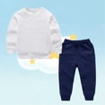 thumbnail image 5 of NAISIBABY Boys Outfit Sets, Long Sleeved Sweatshirt With Sweatpants Elastic Waist Causal 2-Piece Set Navy Size 2 T, 5 of 5