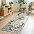 thumbnail image 2 of LOKHOM 2' x 6' Bohemian Runner Rug for Hallway, Medallion Non Slip Washable Rugs for Floor, Laundry, Living Room, Gray Brown, 2 of 9