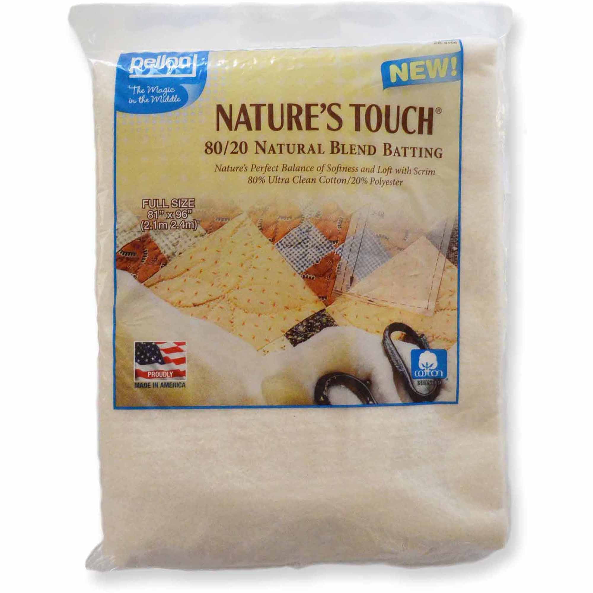 Pellon 80/20 Quilting Batting, offWhite Full Size. 1 Pack Precut