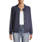 EV1 from Ellen DeGeneres Ombre Stripe Bomber Jacket Women's
