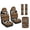 Brown Southwestern Tribal Aztec Cow, variant on FUIALDOLG White Hunting Camo Car Accessories Full Set with Camouflage Seatbelt Pad Automotive Center Console Armrest Pads for Women Men,Leather Auto Front Seat Covers Breathable Comfort Seats Cushion