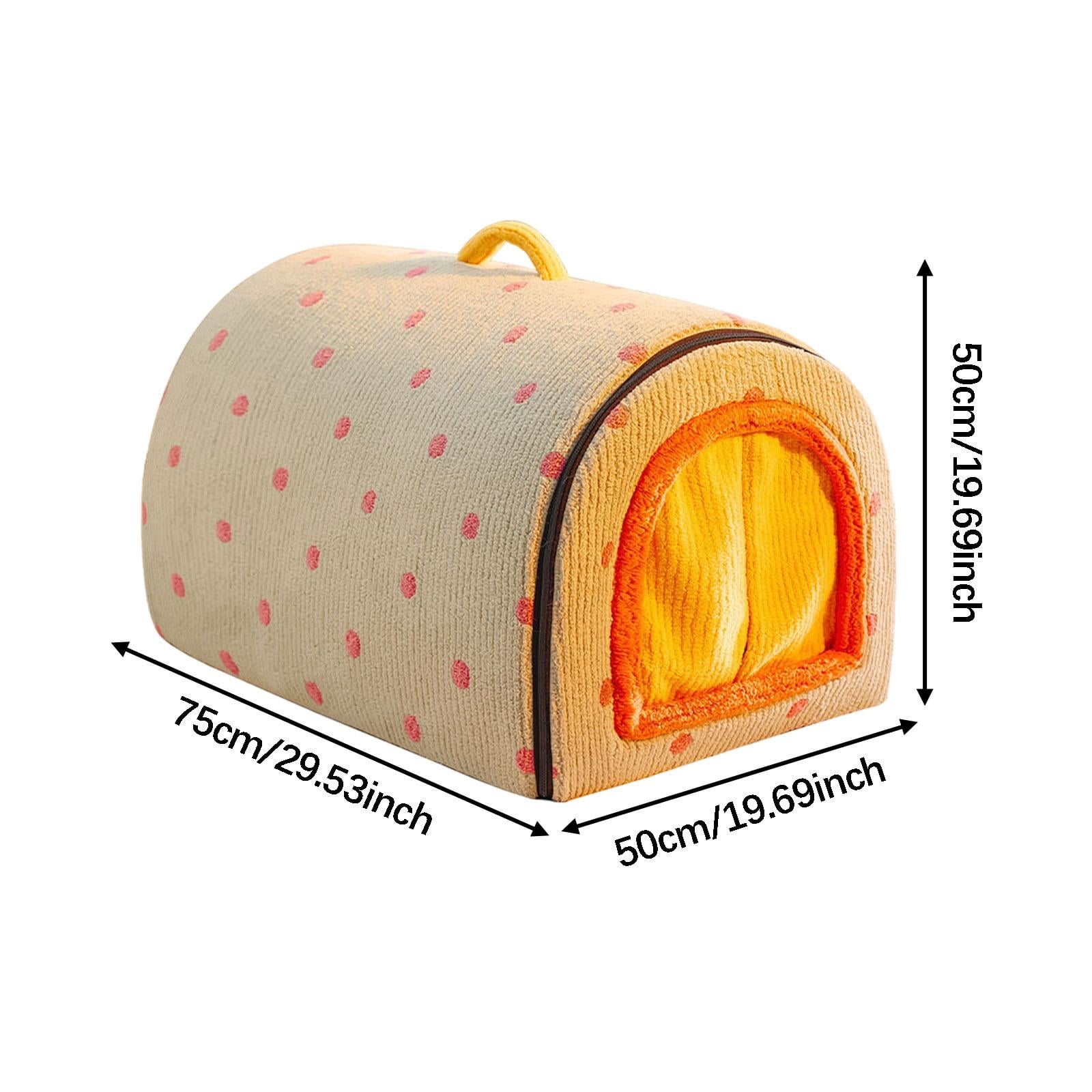 Bvdfgk Cat Cave Bed Dog House Pet Tent 2 Ways Use Detachable Washable Reusable Portable XL Cyan Blue
