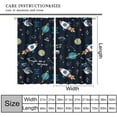 thumbnail image 2 of Cartoon Outer Space Curtains, Cute Galaxy Universe Cosmos Rocket Star Moon Space Graffiti Print Window Treatments for Kids Boys Girls Bedroom Living Room, 84" W X 84" L, 2 of 6