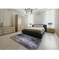 thumbnail image 4 of Ahgly Company Indoor Rectangle Mid-Century Modern Charcoal Blue Oriental Area Rugs, 2' x 4', 4 of 6