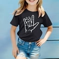 thumbnail image 2 of Gelikeya Toddler Girls Shirts Size 1-2 100 Days of School Shirt Short Sleeve Graphic Tee Soft Comfortable Valentines Shirt Summer Clothing Black 1-2 Years, 2 of 4