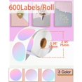 thumbnail image 2 of shiyou-2 inch Round Thermal Labels, Thermal Printer Labels use for Barcode, Shipping, Customized, Circle Direct Thermal Stickers 500 Labels for Printer, Fantasy Purple, 2 of 4