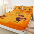 thumbnail image 3 of Feelyou Happy Thanksgiving Teens Twin Sheet Sets, Rustic Turkey Bedding, 3pcs, 3 of 7