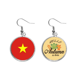 thumbnail image 1 of Vietnam bandera nacional país símbolo Mark patron de Asia Pendiente del lóbulo de la joyería del pendiente de la hoja del otoño Unbranded M, 1 of 3