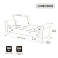 thumbnail image 6 of S-HOME Minimalist Large Storage Bench With Rolled Armrest In Napped Fabric 65.75", Versatile Daybed With Rubberwood Legs, For Bedroom And Dormitory, Beige, 6 of 11