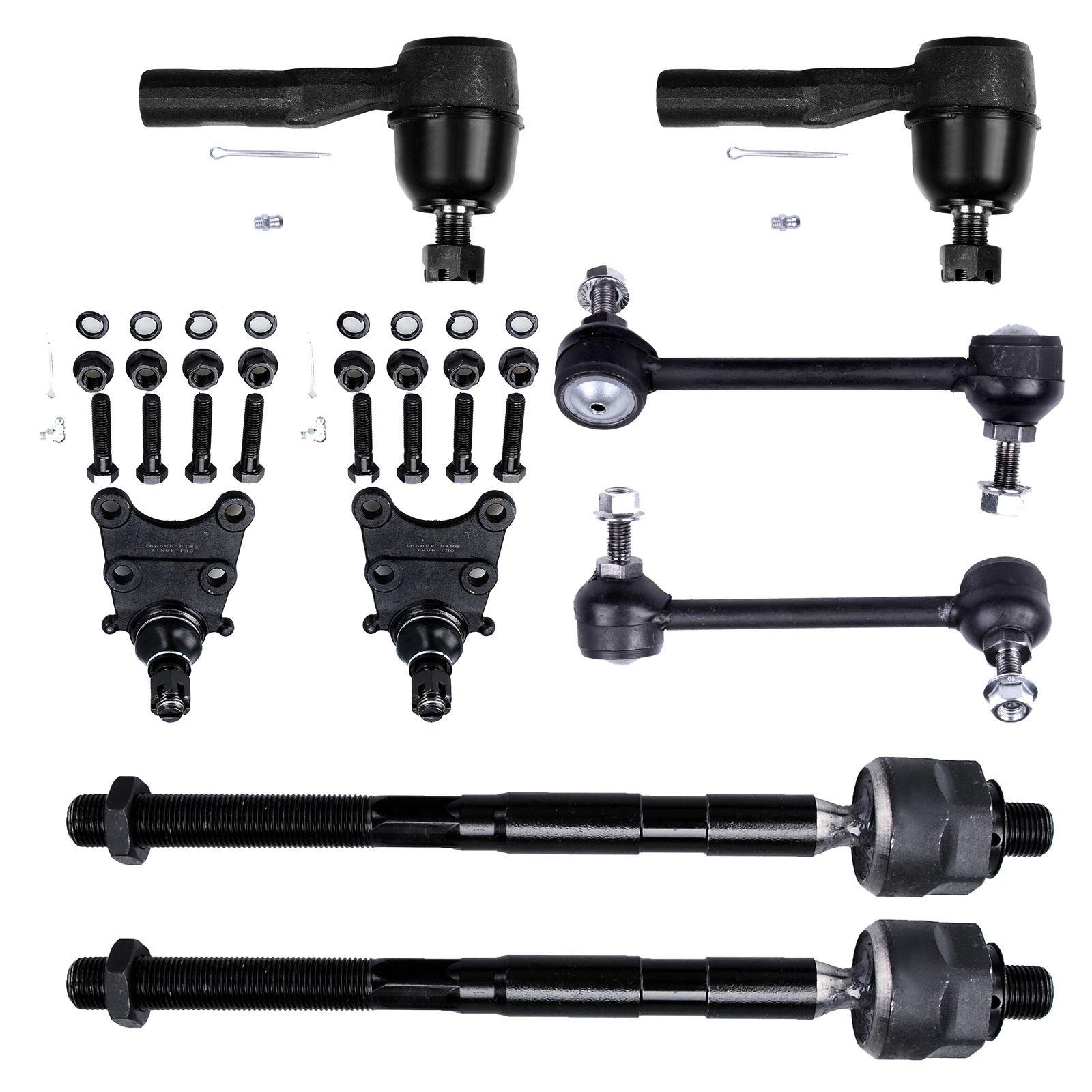 ECCPP 8pcs Inner Outer Tie Rod End Sway Bar Link Lower Ball Joint fit for 2006-2012 For Chevy Colorado For GMC Canyon 2006 For Isuzu i-350 2007-2008 For Isuzu i-370