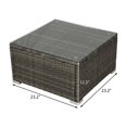 thumbnail image 6 of Outdoor Wicker Furniture Set, 4 PCS PE Rattan Sectional Sofa Set with Side Storage Table, Coffee Table and 2 Loveseats, Cushioned Conversation Chairs Set for Patio, Yard, Poolside, Deck, Beige, D6871, 6 of 12