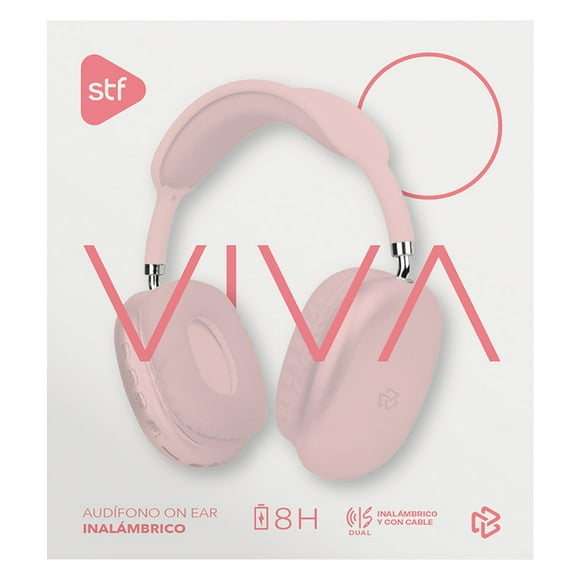Audífonos Viva On Ear Inalámbricos Rosa