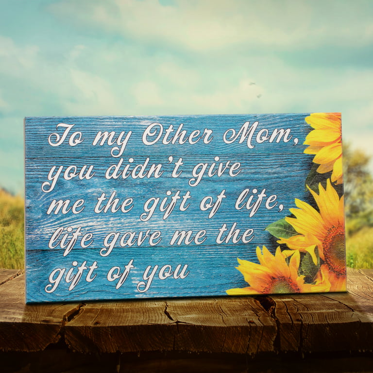 To My Bonus Mom Wood Plaque, Gifts for Bonus Mom From Daughter, Plaque with  Wooden Stand, Meaningful Wood Sign Plaque Gift, Ideas Gift for Bonus Mom