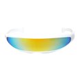 thumbnail image 2 of D-GROEE Futuristic Shield Sunglasses for Cosplay Mirrored Lens Visor Narrow Cyclops Novelty Party Shield Cool Alien Sunglasses, 2 of 8