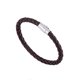 thumbnail image 1 of Accesorios simples Pulsera trenzada con hebilla magnética de cuerda de cuero para hombre Pulsera de cuero con hebilla de clavo Pulsera de pareja Joyería, 1 of 6